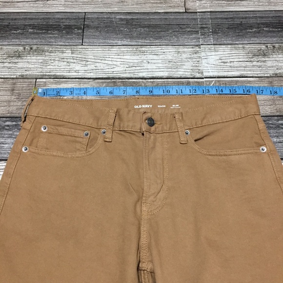 Old Navy Slim Jeans Men’s 32x34 Brown Tan Built In Flex Denim - Picture 4 of 9